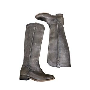 Frye Women's Gray Heeled Boots knee high size 6.5